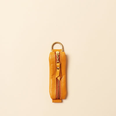 ＜Kiichi＞ 拉鏈式鑰匙包 / 焦糖色