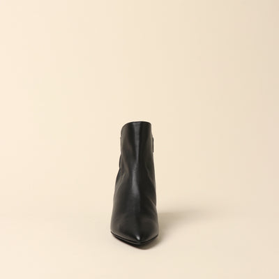 <Madras> Soft conscious ankle gathering short boots/black